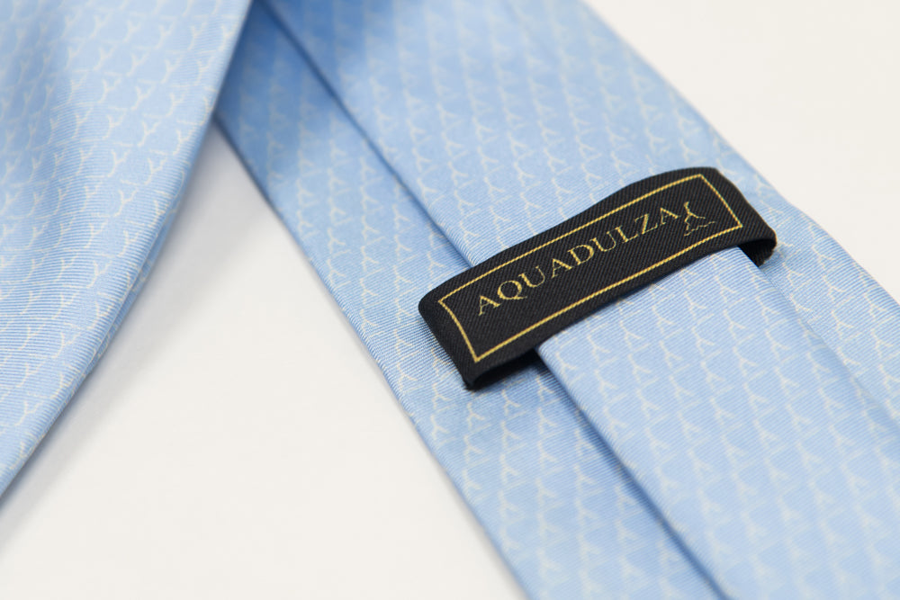 Cravatta 100% Seta | Logo Celeste 