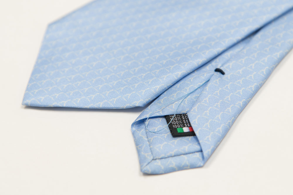 Cravatta 100% Seta | Logo Celeste 