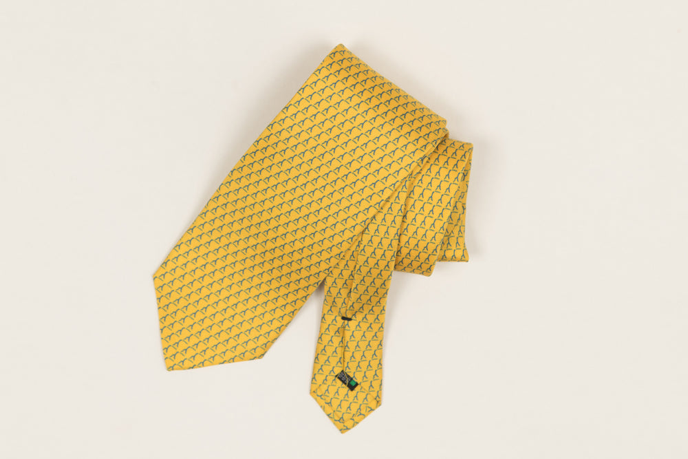100% Silk Tie | Golden Logo