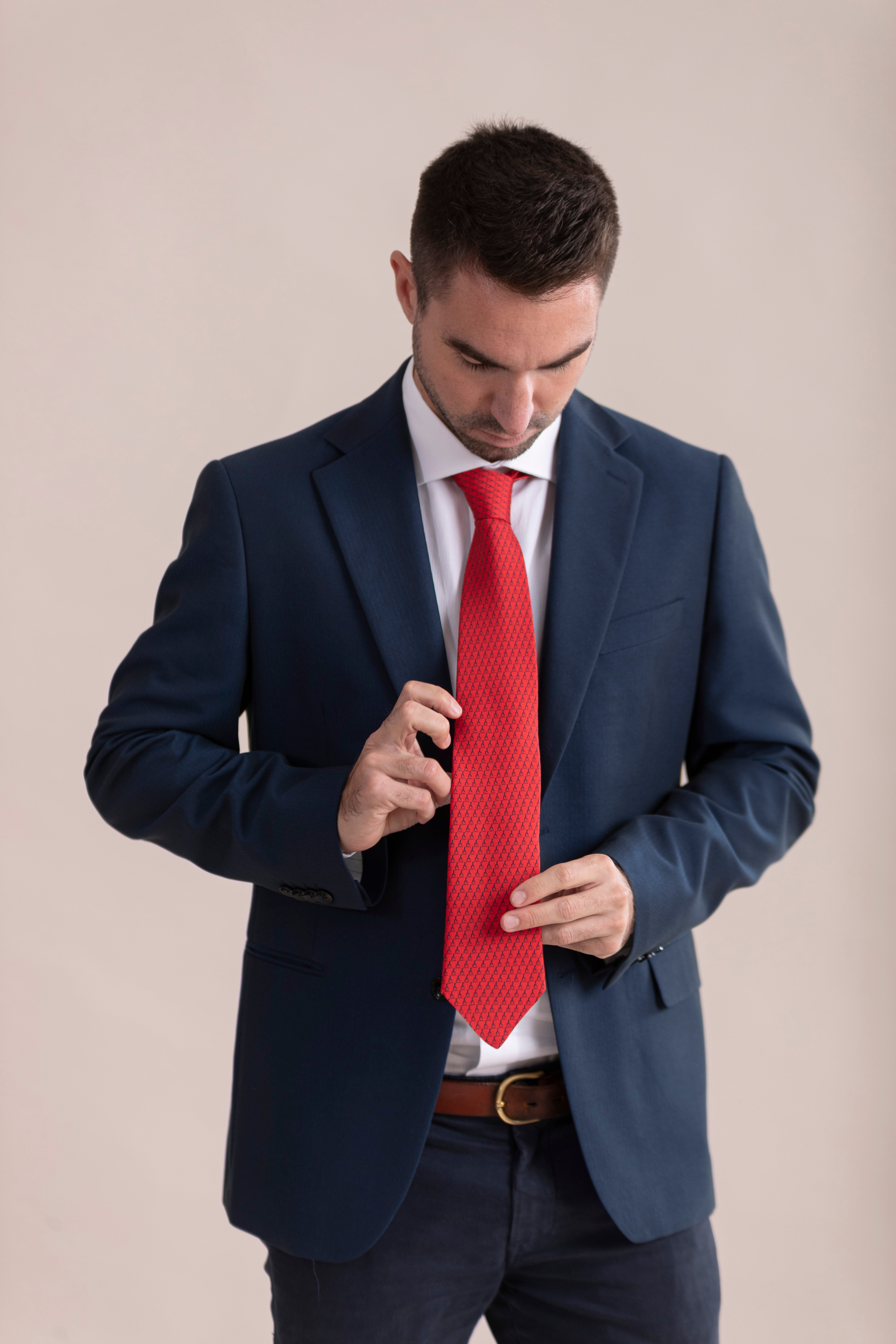 Cravatta Pura Seta | Rosso Logo 