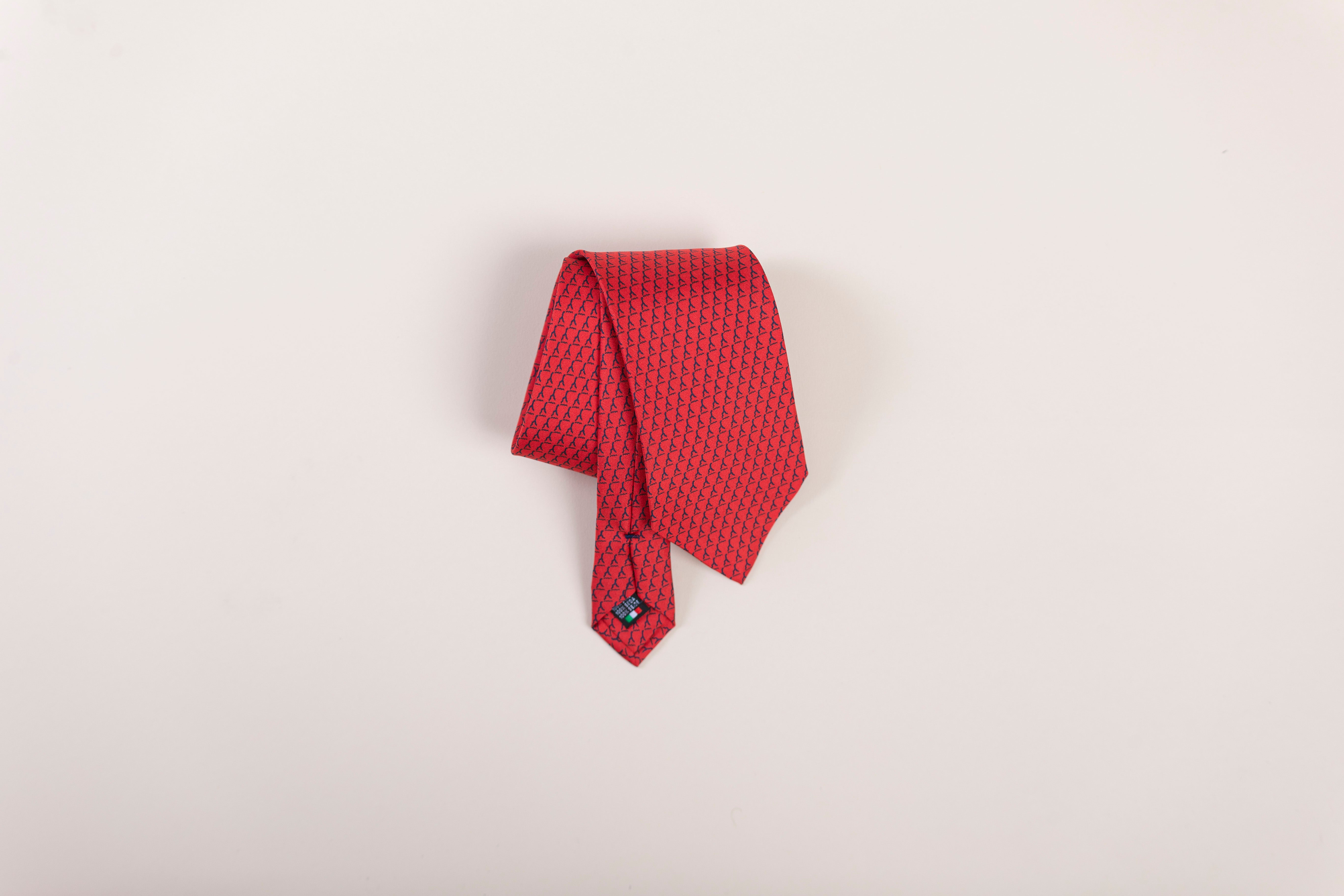 Cravatta Pura Seta | Rosso Logo 