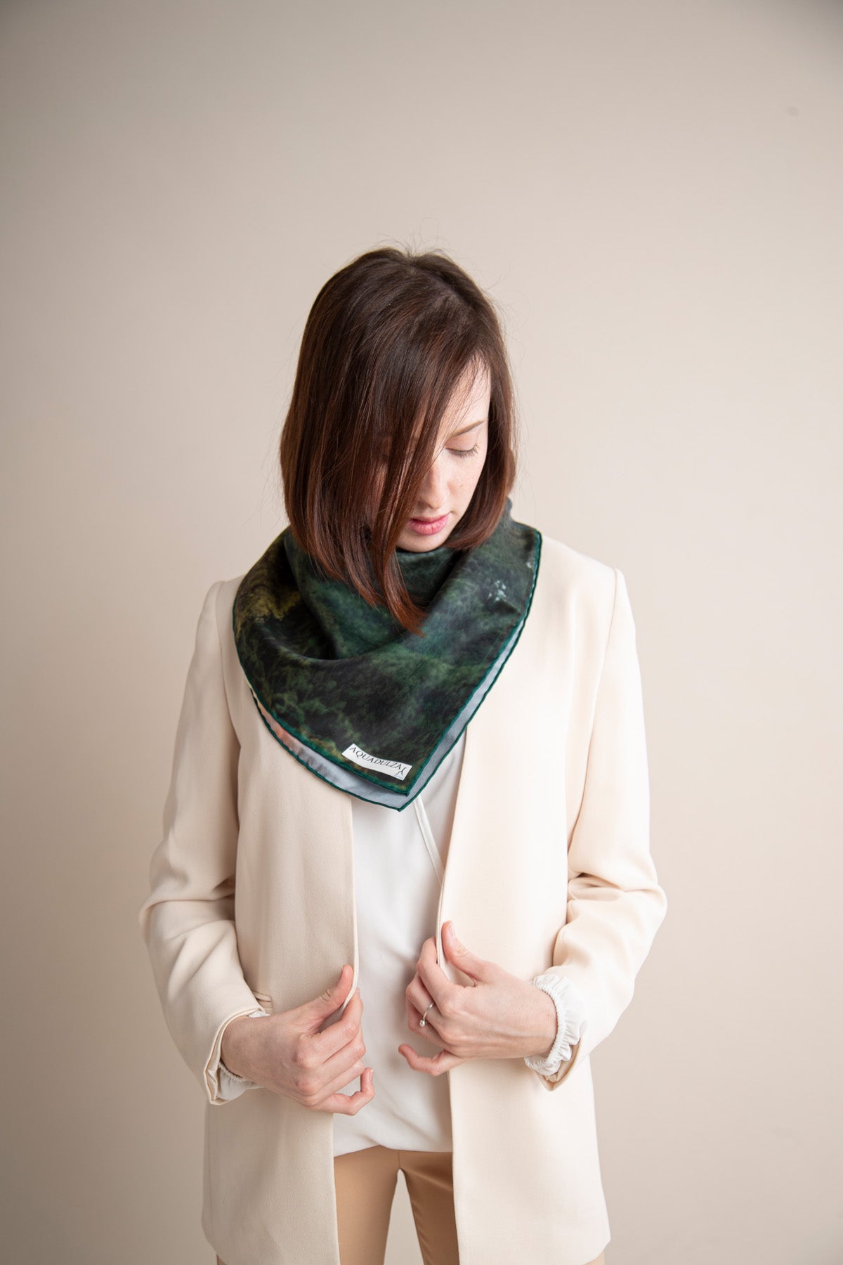 foulard donna pura seta elegante aquadulza