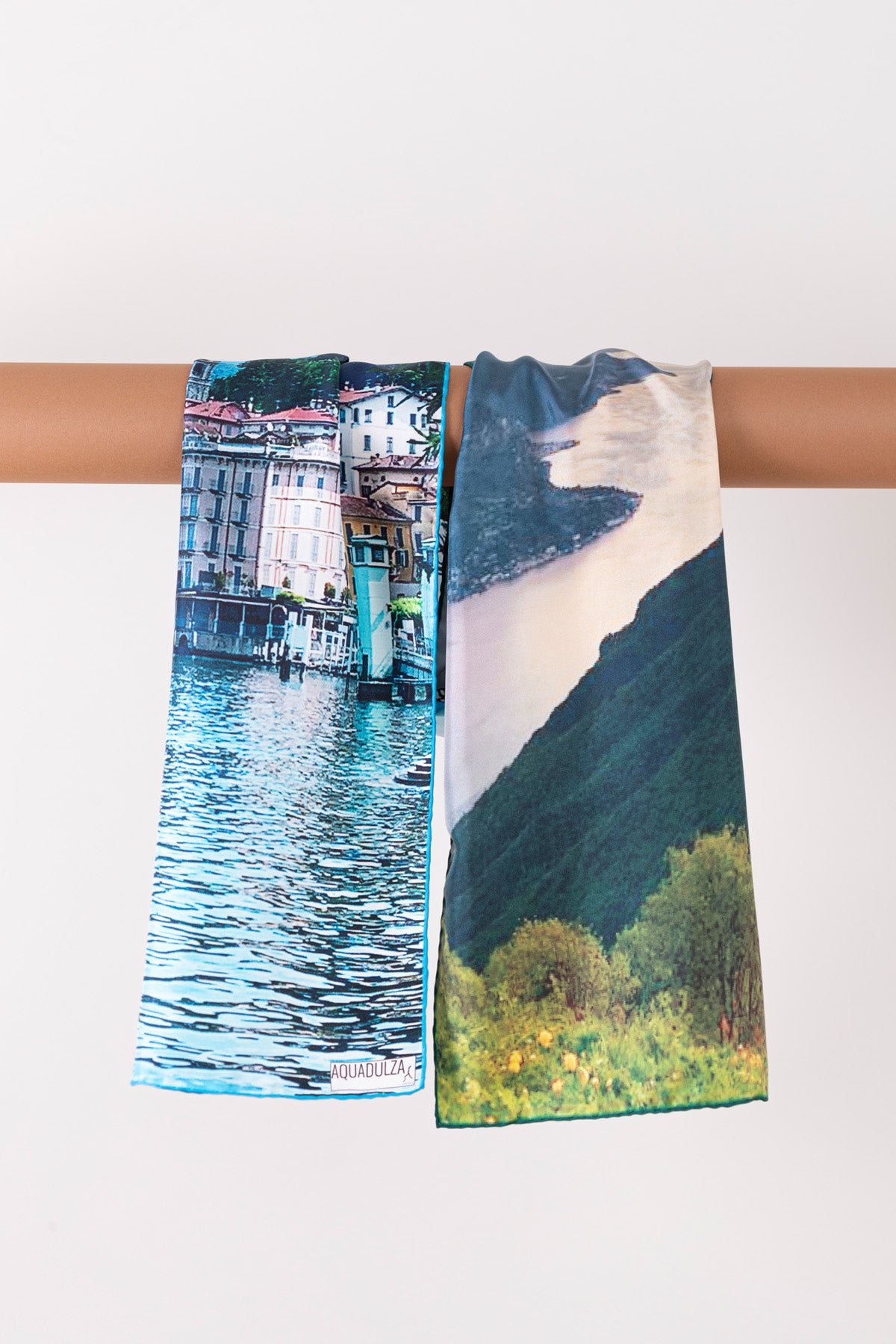 silk scarf Italian printed fabric Aquadulza Experience